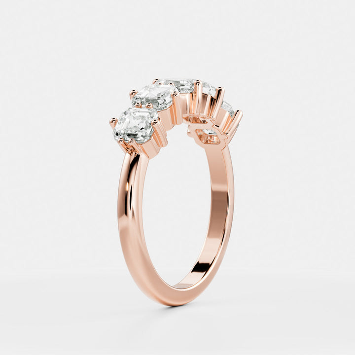 Asscher E/VS Lab Grown Diamond Wedding Band For His And Hers