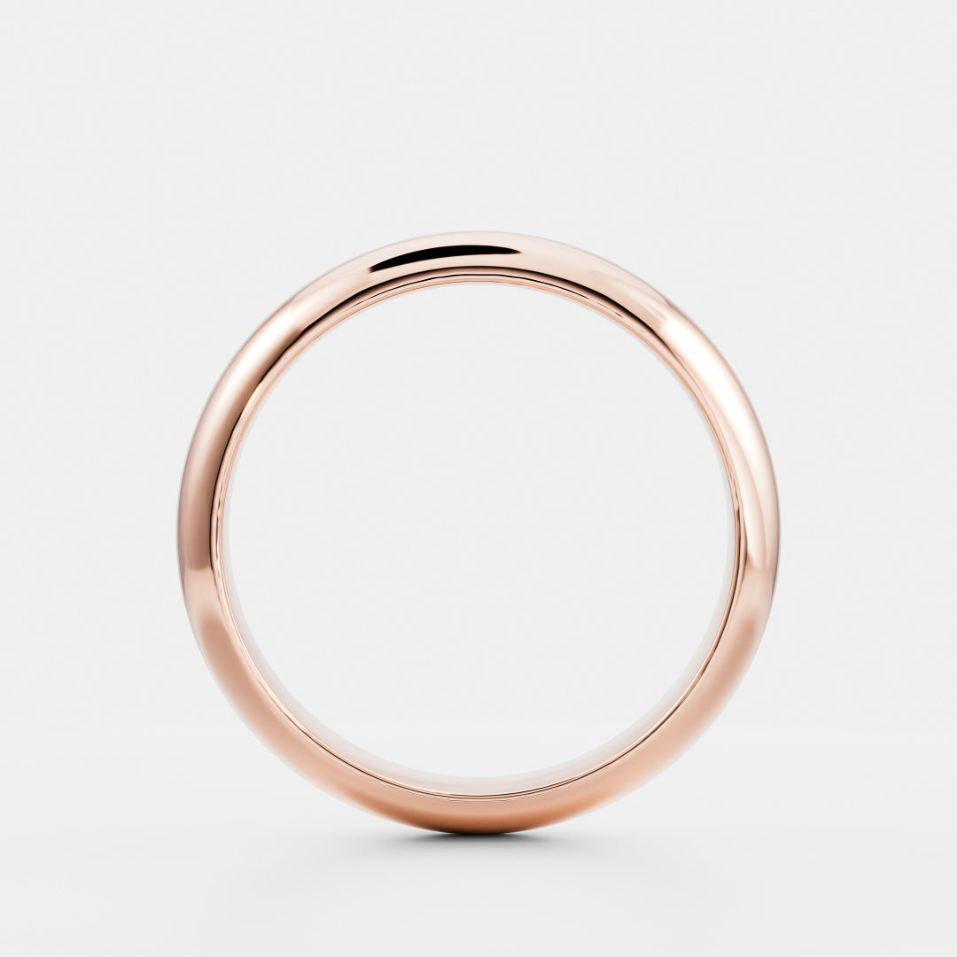 Solid Gold Classic Plain Wedding Band