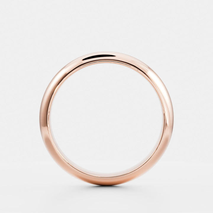 Solid Gold Classic Plain Wedding Band