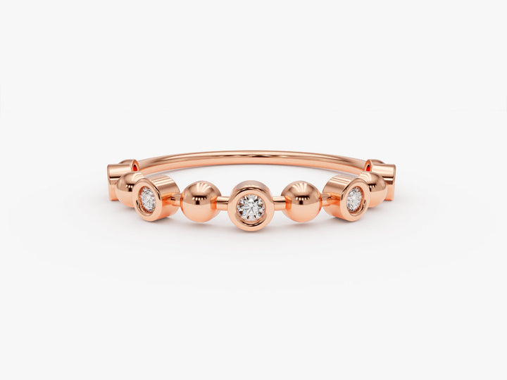 Round Diamond Bezel Engagement Ring For Women