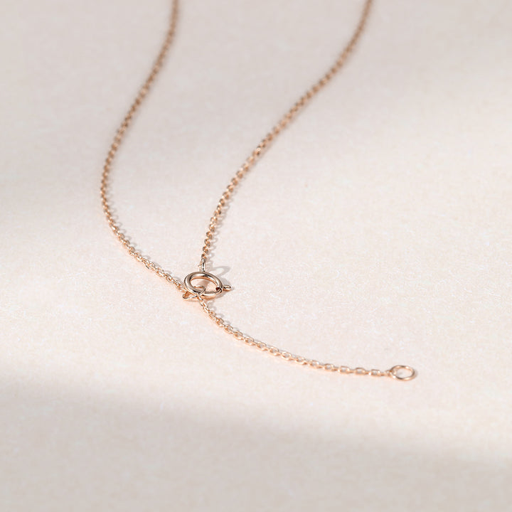 Crescent Round Cut Lab Grown Diamond Half Moon Shape Solitaire Pendant Necklace