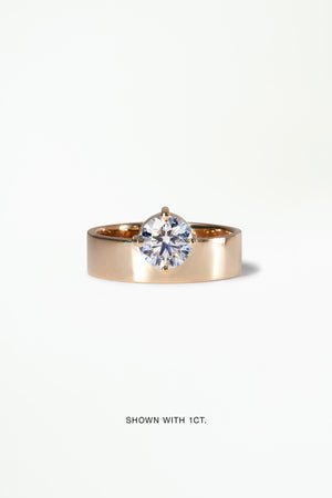 1.0ct Round F/VS1 Lab Grown Diamond Unique Solitaire Engagement Ring