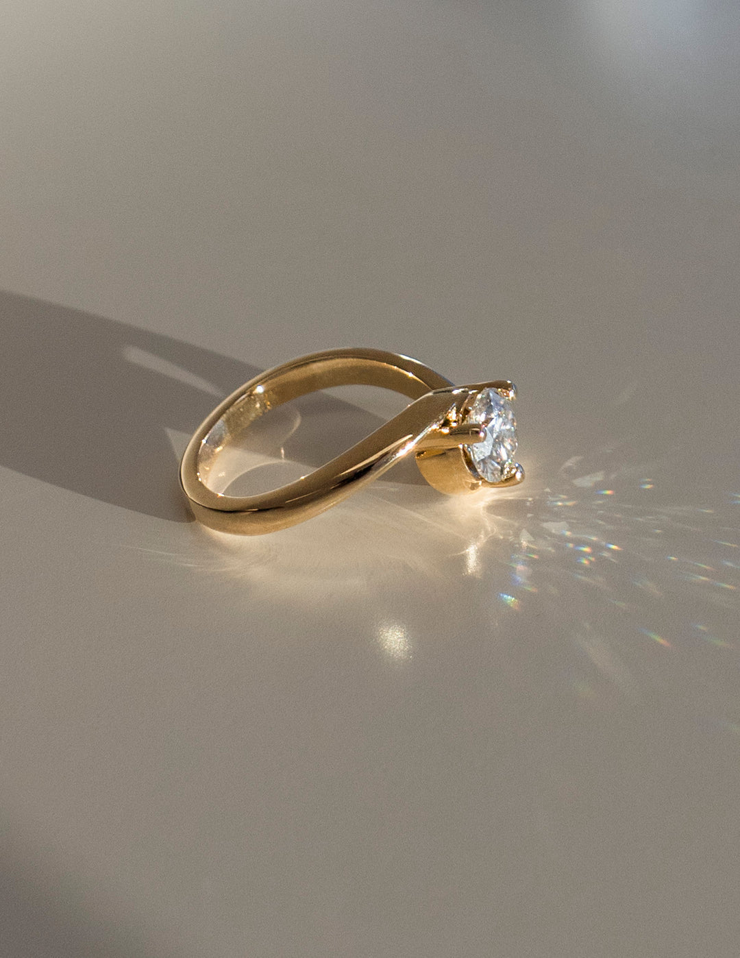 1.0CT-1.50CT Round Cut Lab Grown Rapture Diamond Engagement Ring