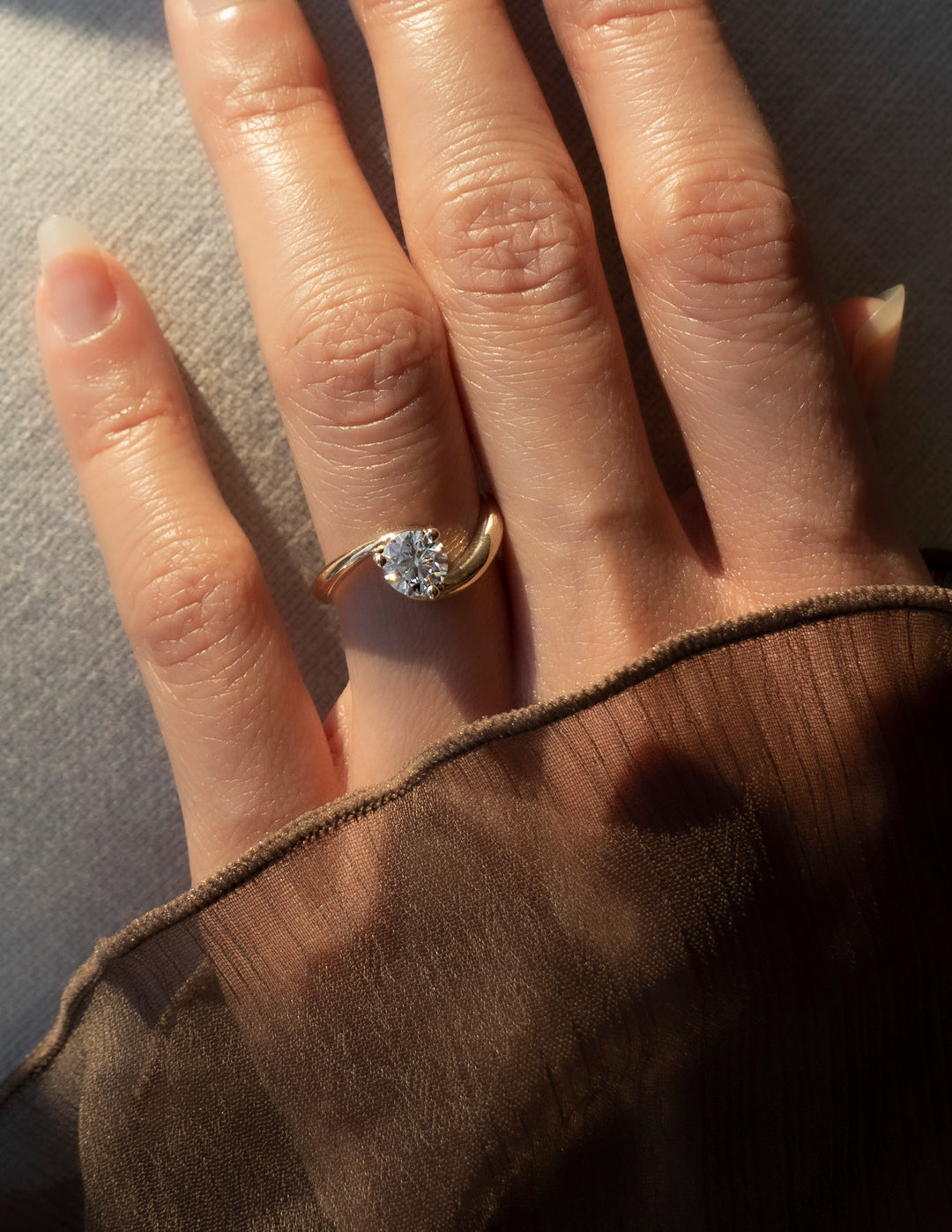 1.0CT-1.50CT Round Cut Lab Grown Rapture Diamond Engagement Ring
