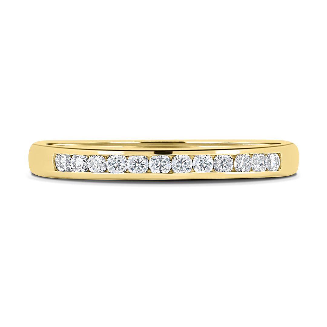 Round Channel Set Lab Grown Diamond Wedding Band