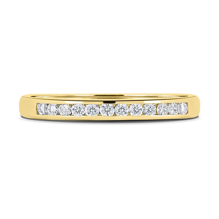 Round Channel Set Lab Grown Diamond Wedding Band