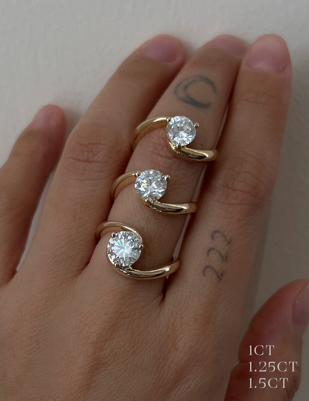 Round Cut Lab Diamond Engagement Ring