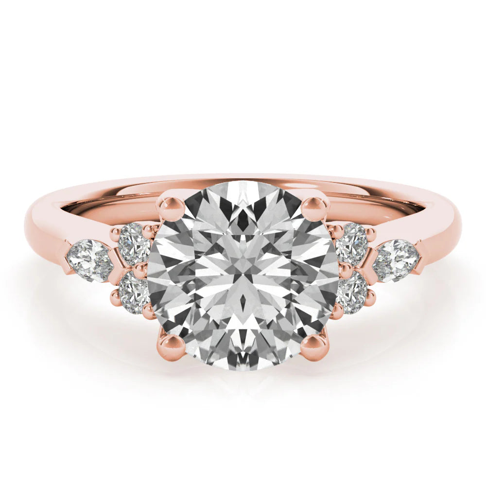 Round Diamond Cluster Ring for Women
