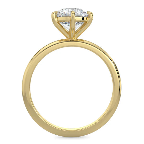 round cut solitaire engagement ring 2 carat lab diamond USA