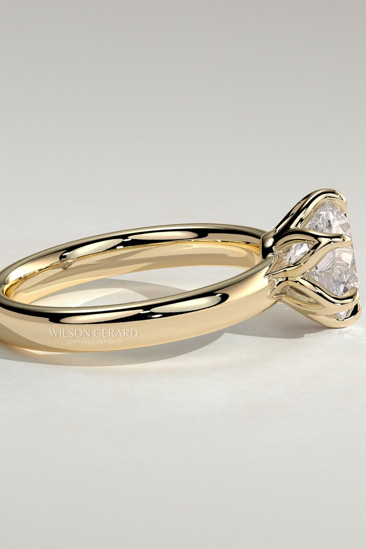2.0 CT Round Cut Solitaire Lab Grown Diamond Engagement Ring