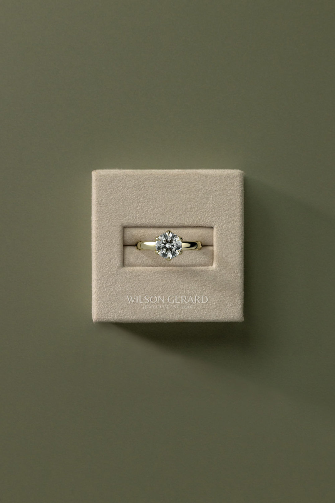  Round Cut Solitaire Set Lab Grown Diamond Engagement Ring 