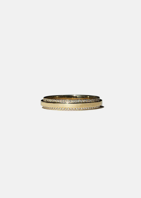 Round Lab Grown Diamond Two Row Eternity Wedding Band