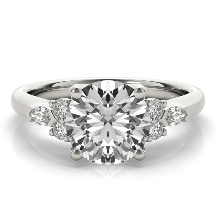 Cluster Engagement Ring Round