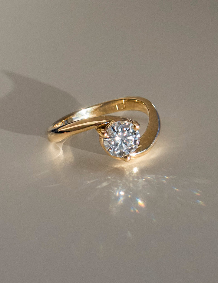 IGI Certified Round Lab Diamond Ring