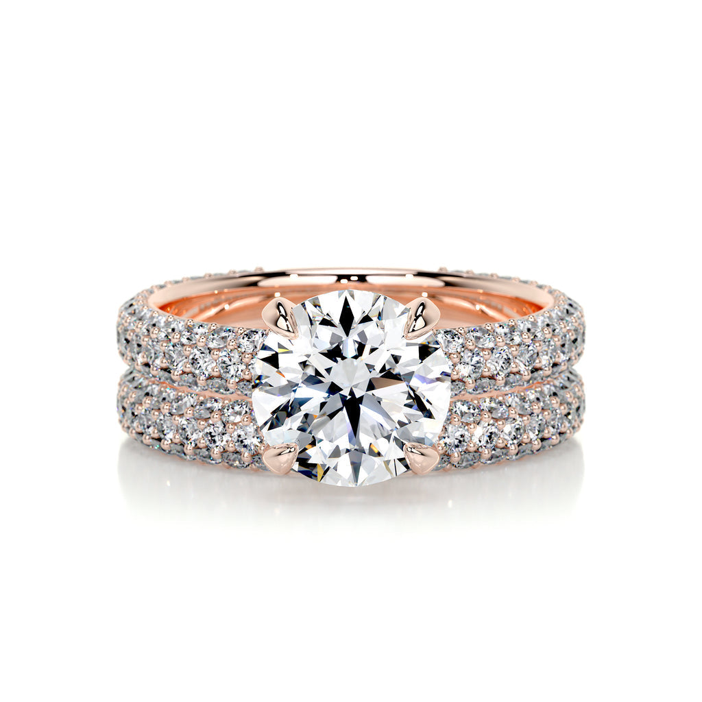 Round Diamond Wedding Set