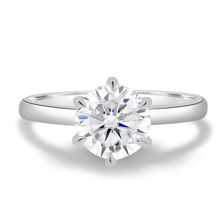 Round Lab Grown Diamond Solitaire Engagement Ring