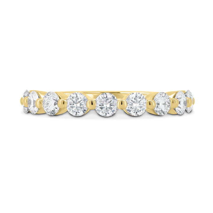 Round Lab Grown Diamond Bar Setting Wedding Band