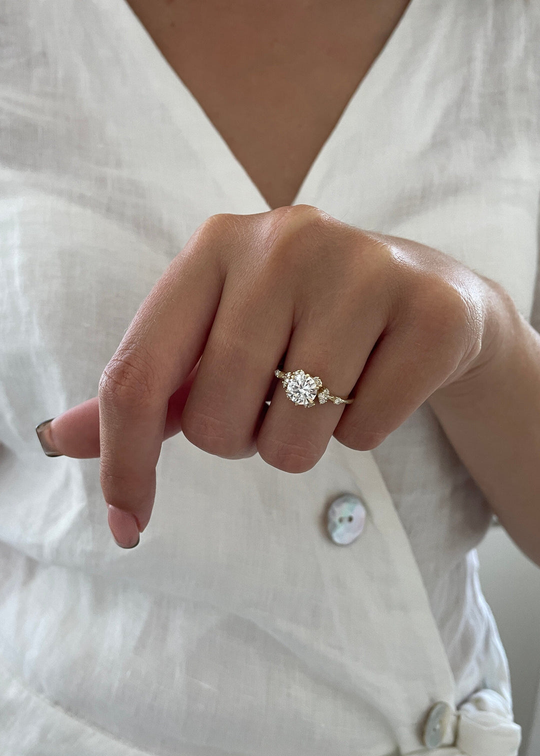 D VS2 Round Lab Diamond Ring