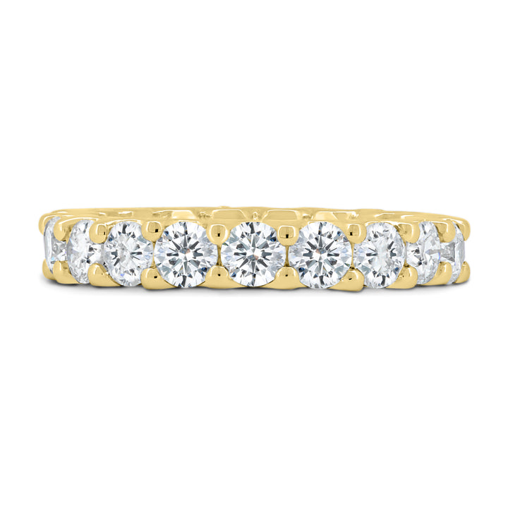 Round Lab Grown Diamond Pave Full Eternity Wedding Band