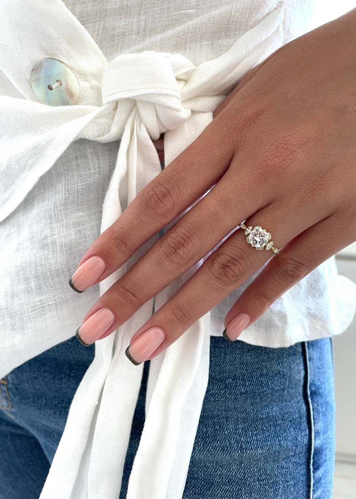 IGI Certified Round Lab Diamond Ring