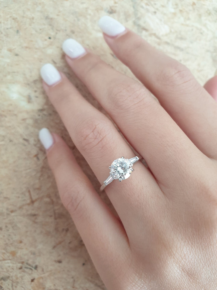 IGI Certified Round Lab Diamond Ring