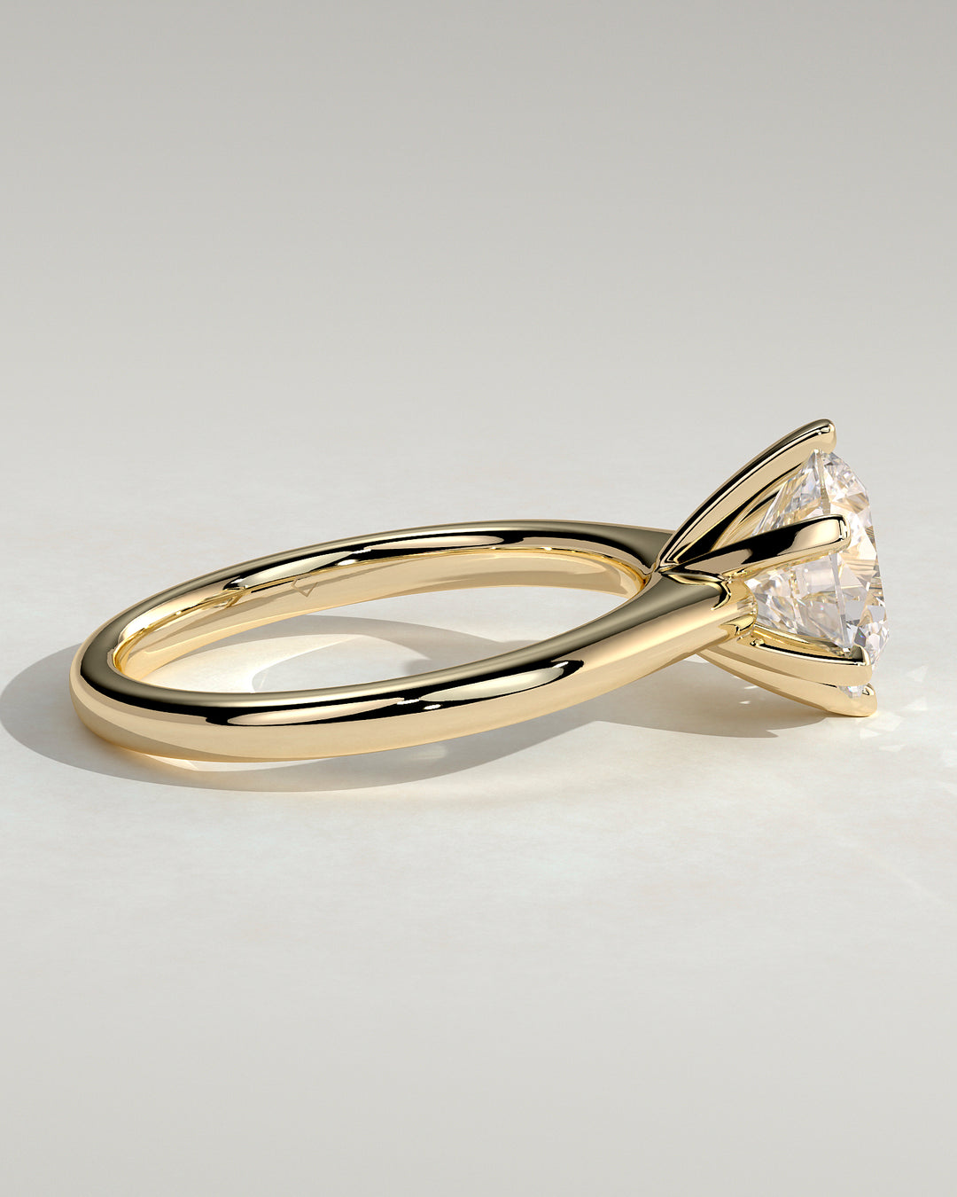Round engagement ring for her