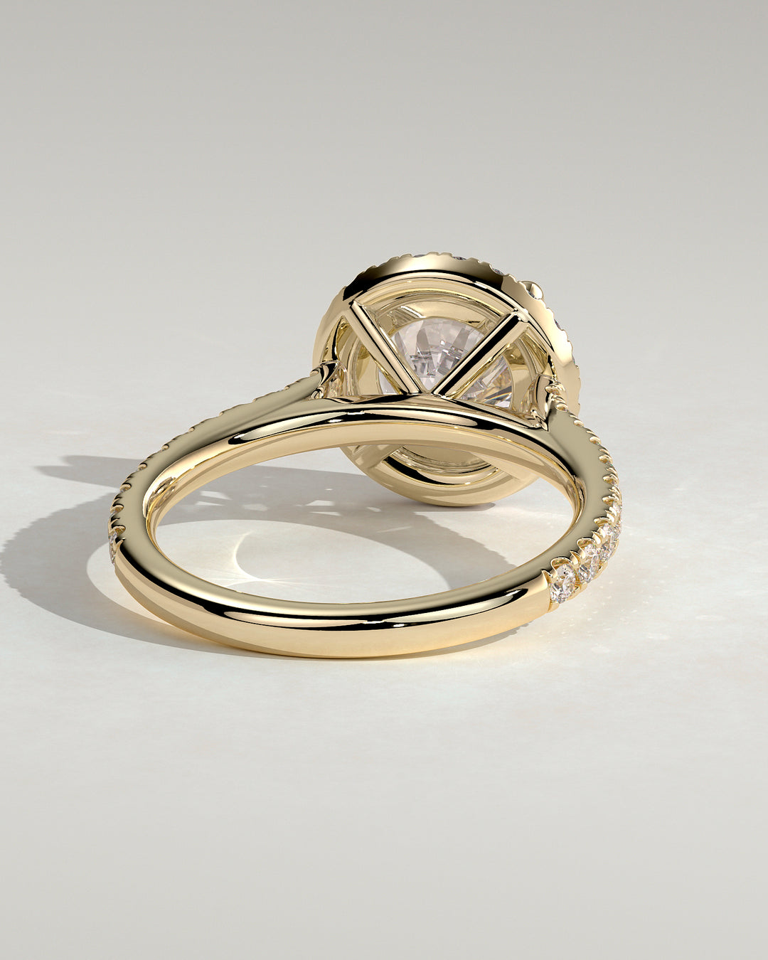 halo engagement ring pave