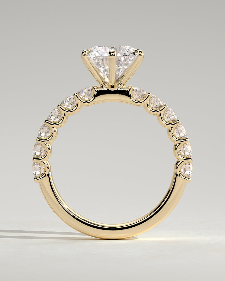 lab grown round solitaire engagement ring