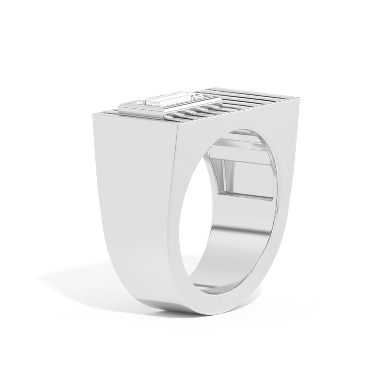 1.0ct Baguette Cut Diamond Unique Engagement Ring
