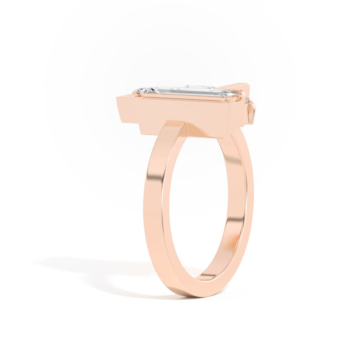 0.8ct Oval Cut Unique Frame Diamond Engagement Ring