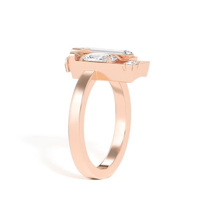 0.8ct Oval Cut Unique Frame Diamond Engagement Ring