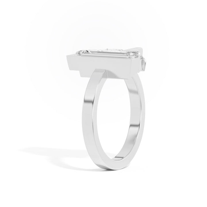 0.8ct Oval Cut Unique Frame Diamond Engagement Ring