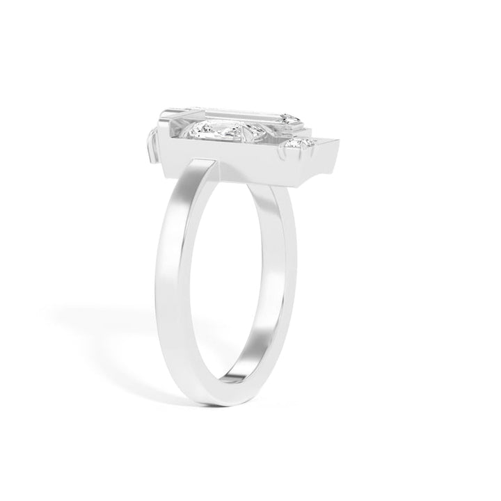 0.8ct Oval Cut Unique Frame Diamond Engagement Ring