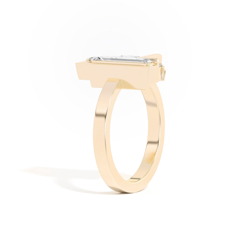 0.8ct Oval Cut Unique Frame Diamond Engagement Ring