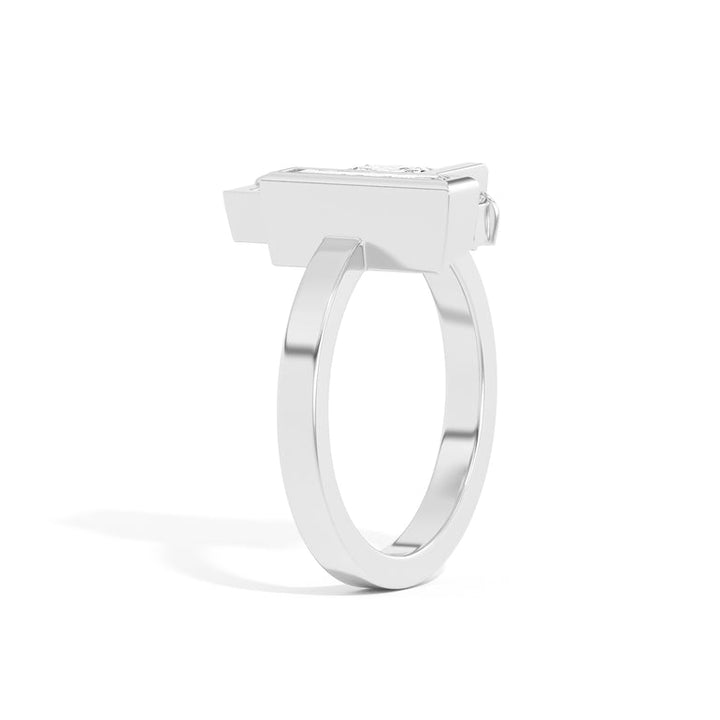 0.50ct Oval Cut Unique Frame Diamond Engagement Ring