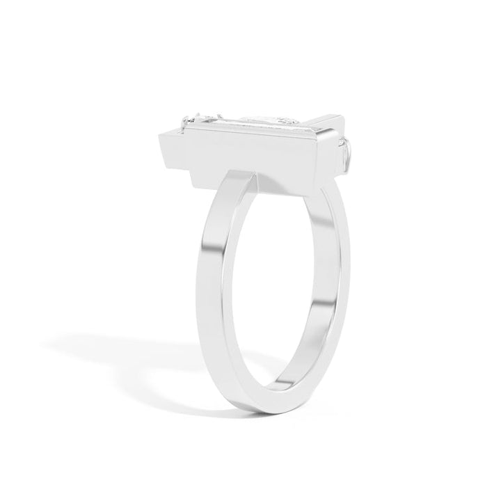 0.8ct Pear Cut Unique Frame Diamond Engagement Ring