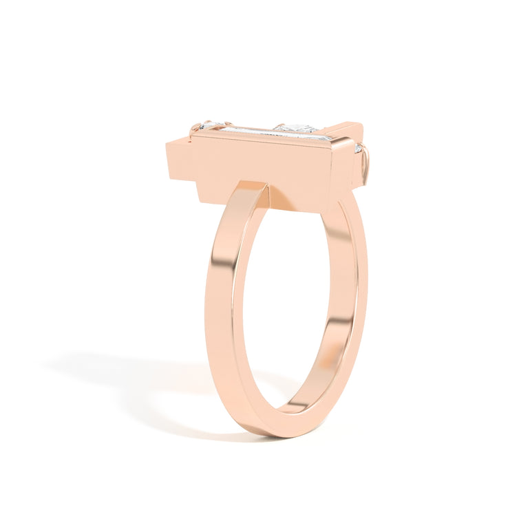 0.50ct Round Cut Unique Frame Diamond Engagement Ring