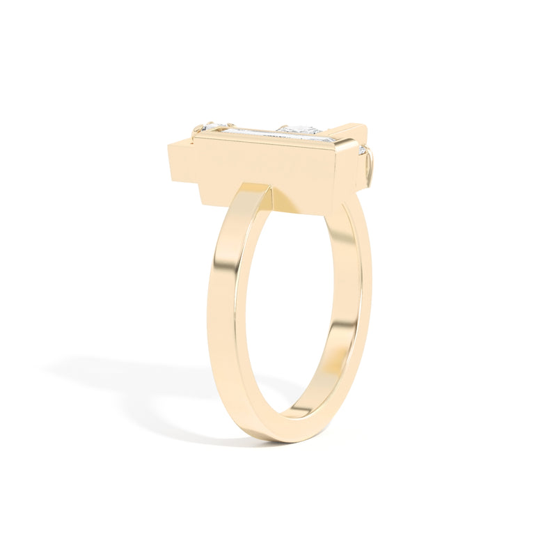 0.50ct Round Cut Unique Frame Diamond Engagement Ring