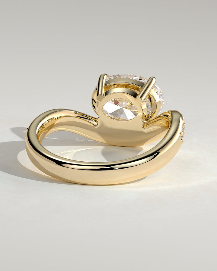 solitaire oval diamond ring