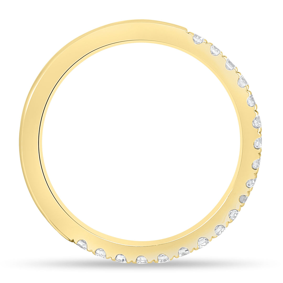 Shimmering pave wedding band