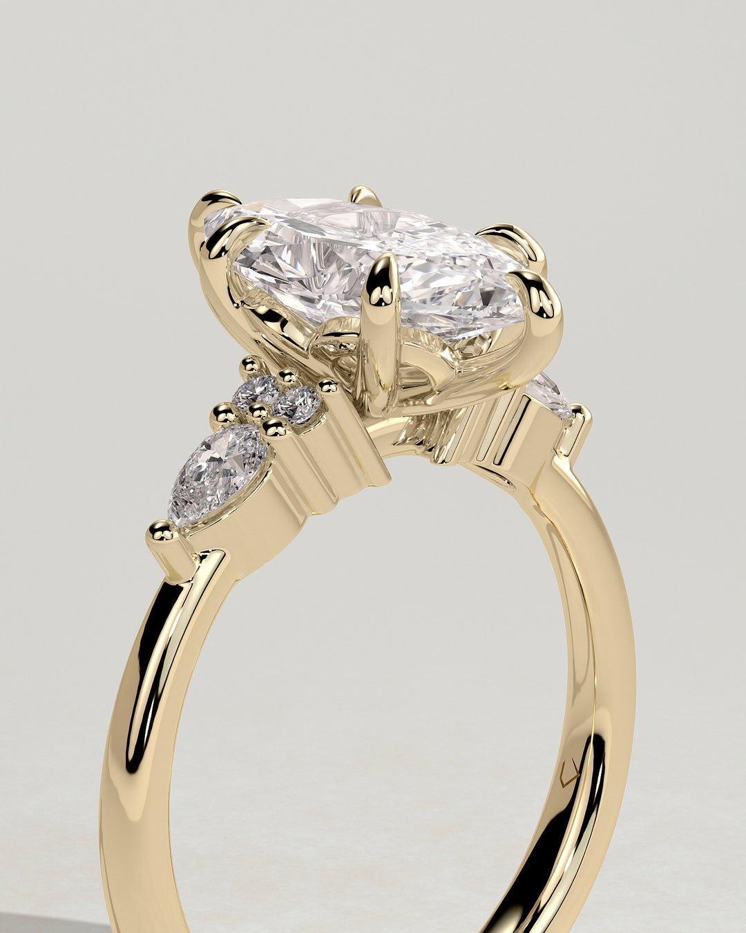 Shoulder Stone Engagement Ring