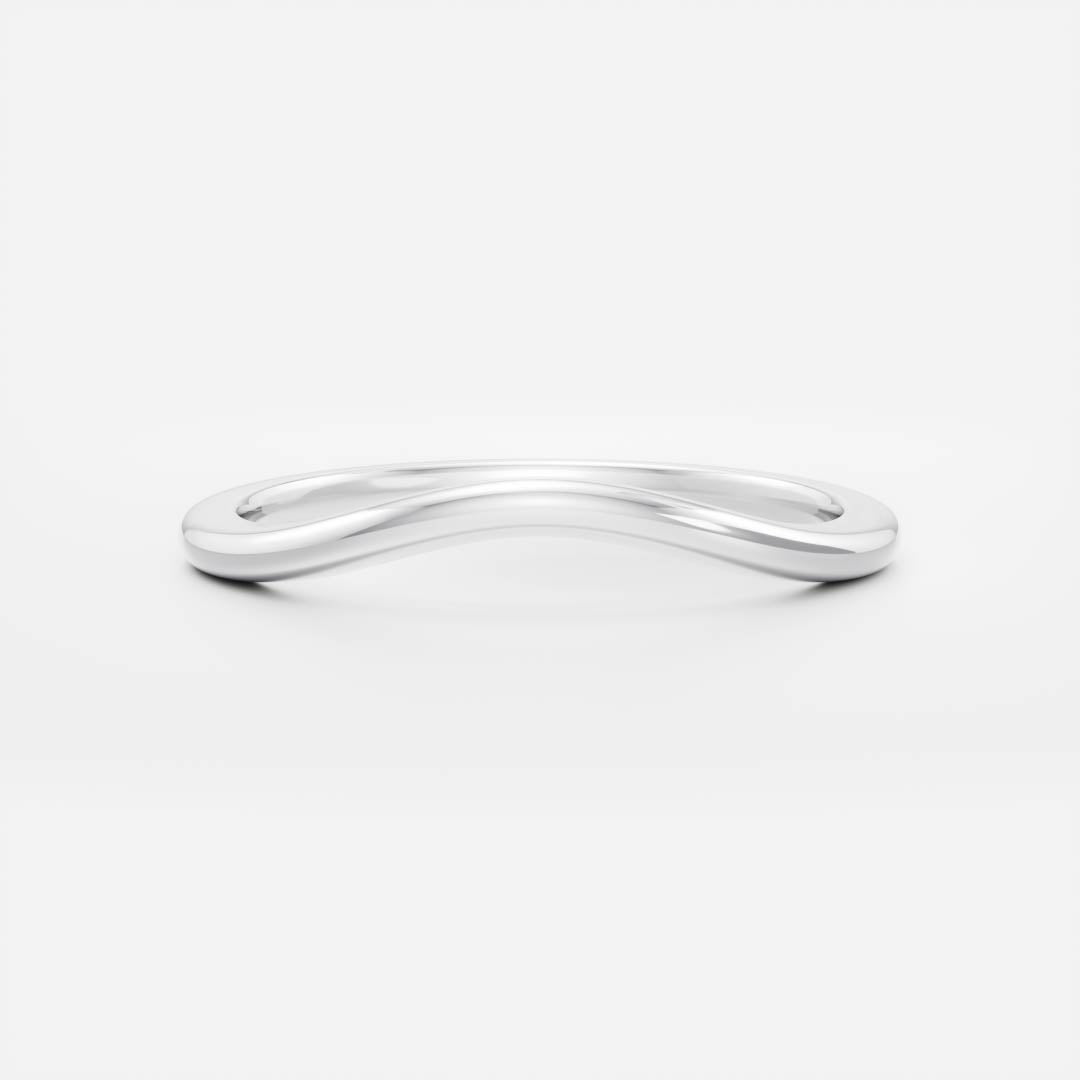 Solid Gold Curved Wedding Ring