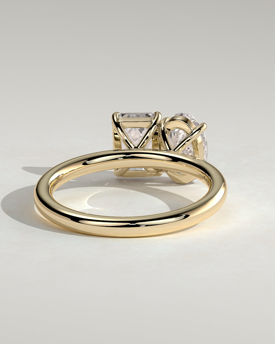Solid gold Toi et Moi engagement