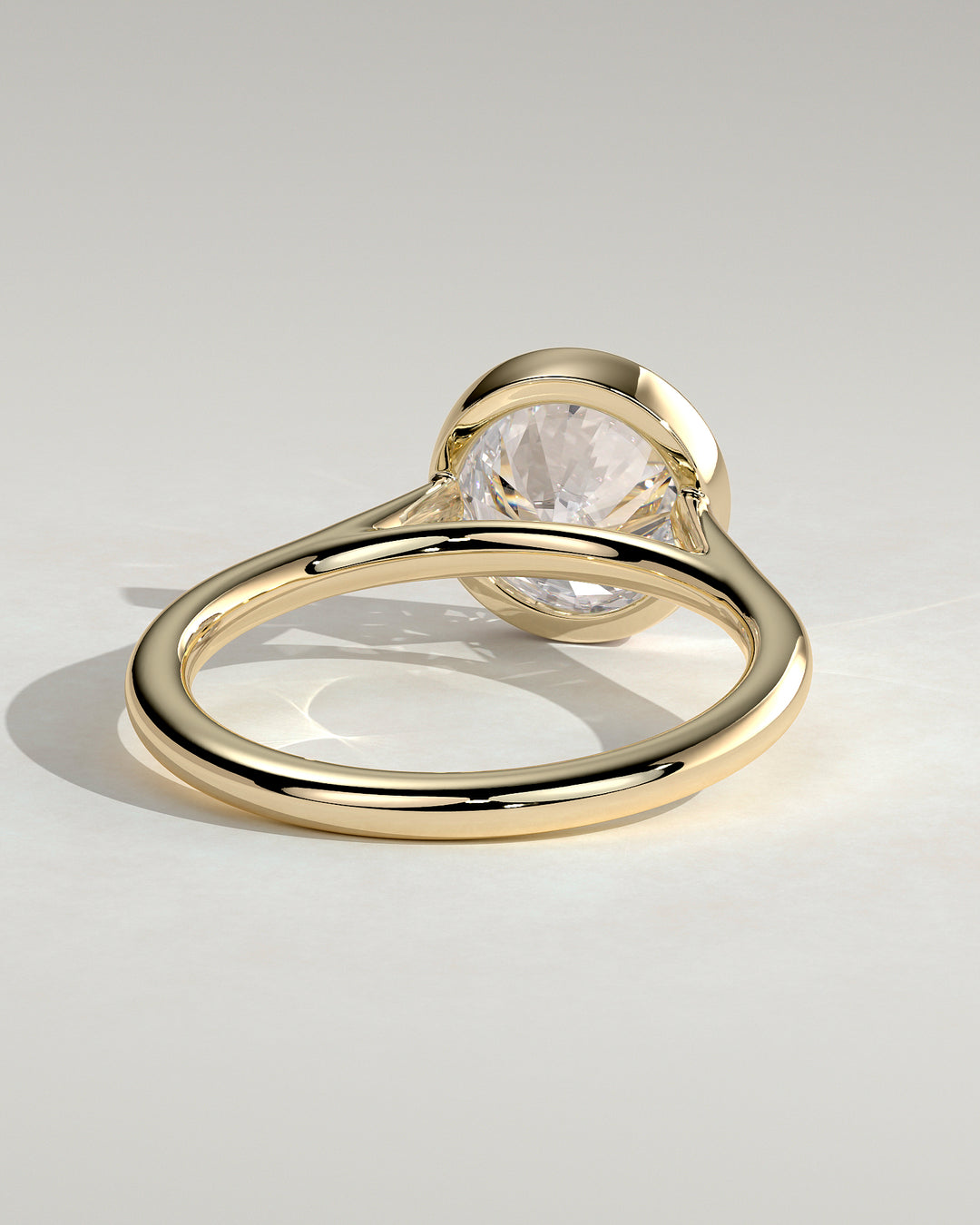 round diamond solitaire ring bezel