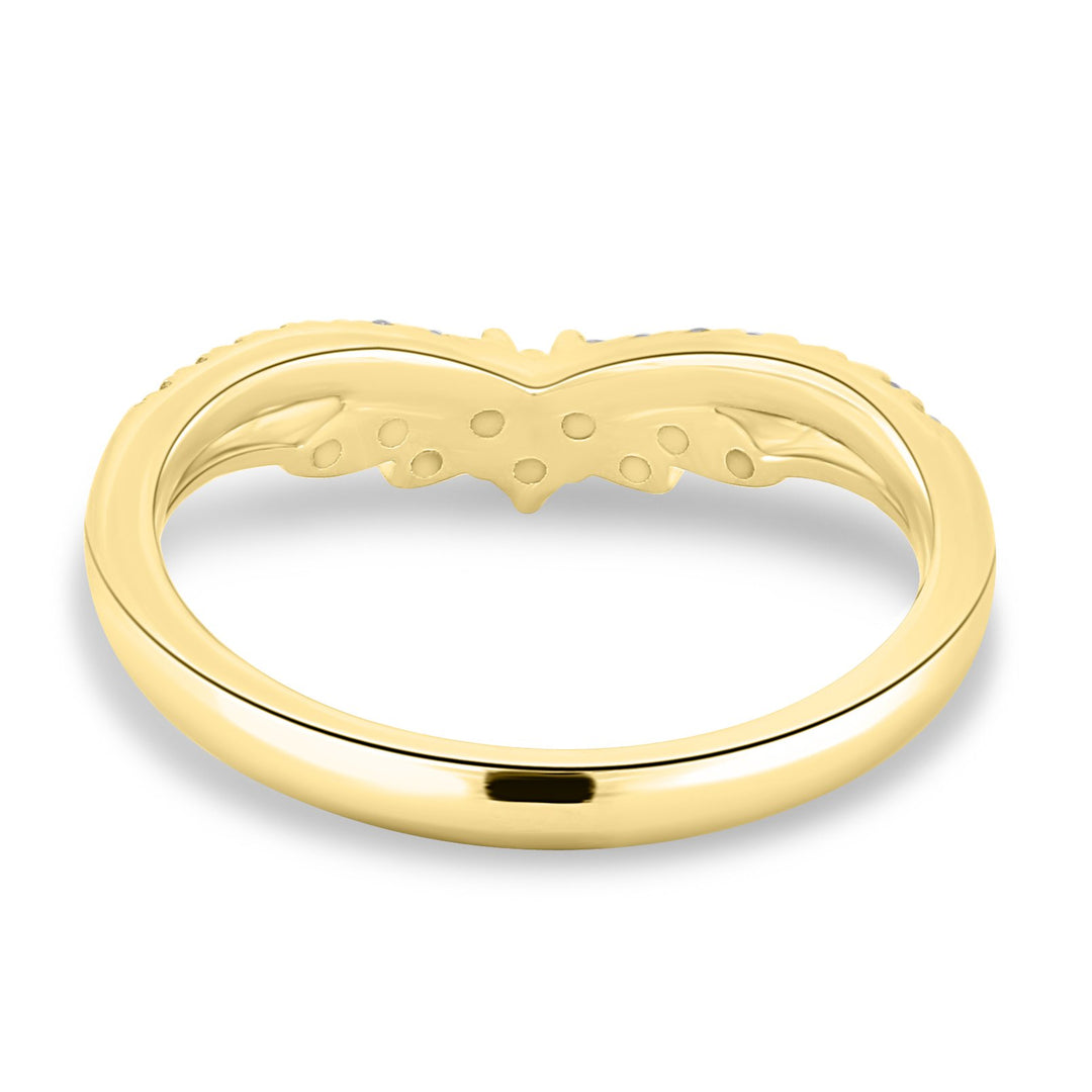 Solid gold cluster curved band