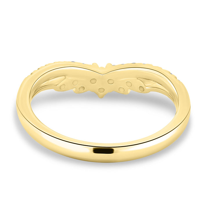Solid gold cluster curved band