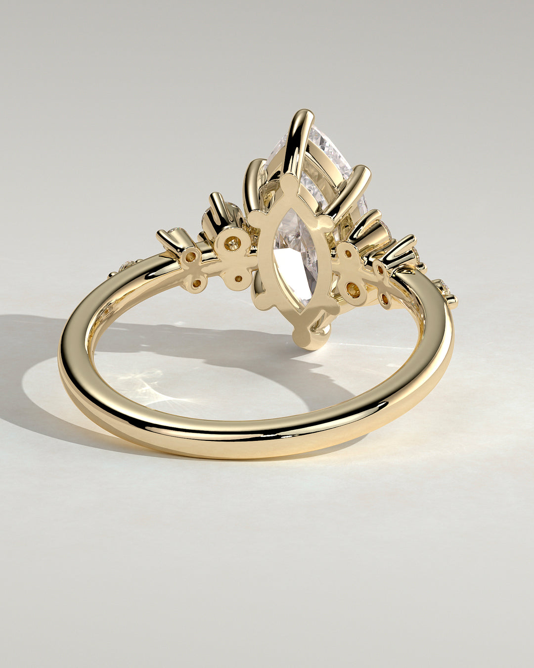 Solitaire Cluster Ring