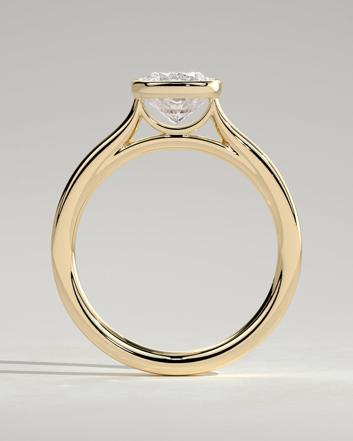 luxury cushion elongated bezel engagement ring 2.5 carat