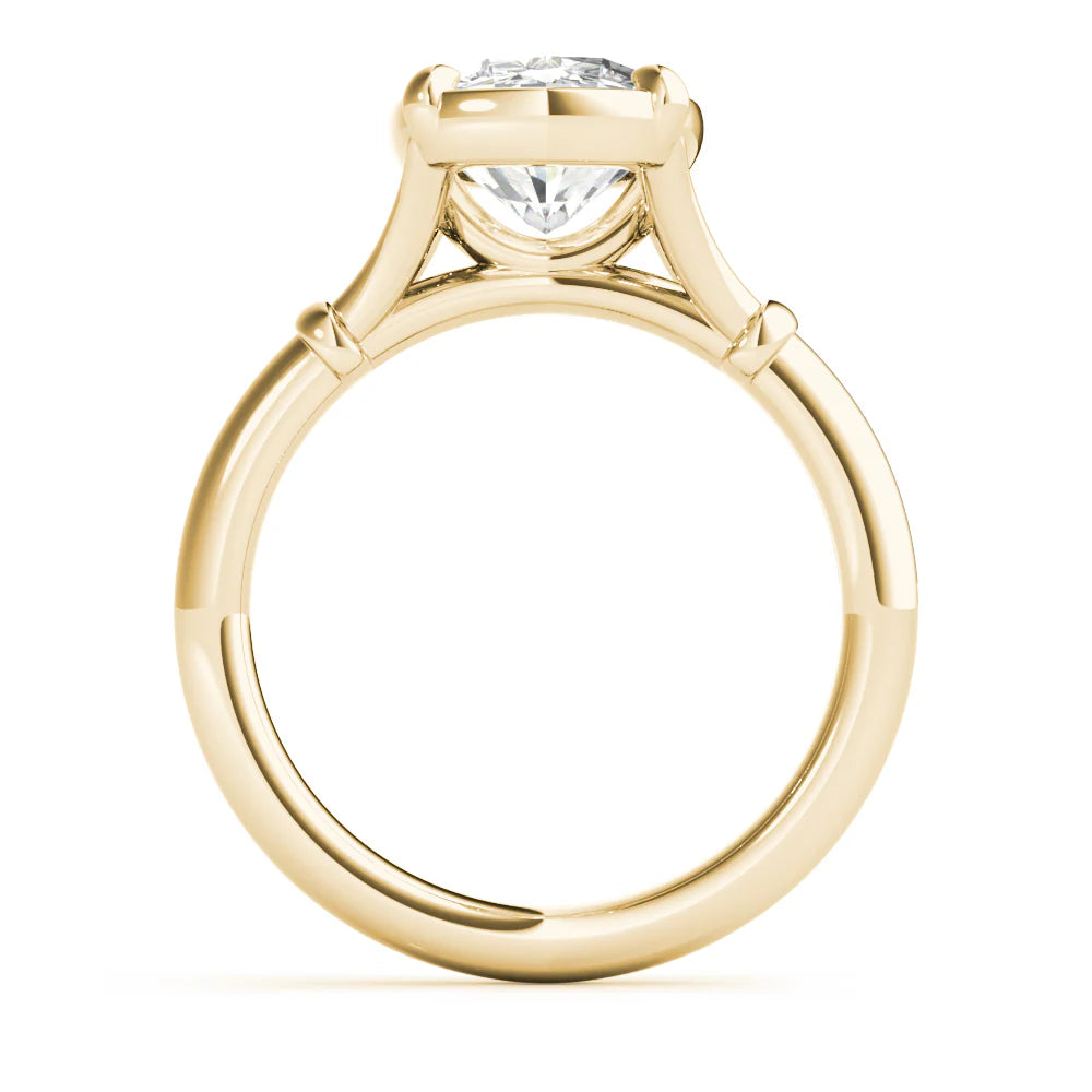 Elongated Cushion Solitaire Ring