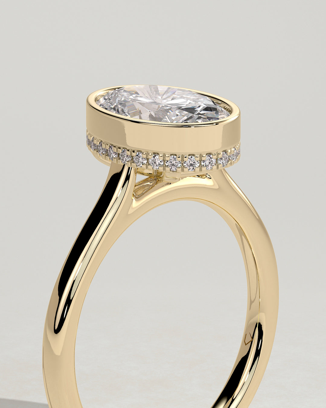 Surprise diamond engagement ring
